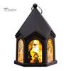 Spooky Table Centerpieces Halloween Pumpkin Lantern, Gothic House Shape LED Flickering Candle Light Plastic Decorative Lights for Party, Centerpieces,