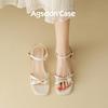 Augustine Sandalen mit dickem Absatz Damen 2025 neuer Sommer-Fairy-Stil Französisches schönes Temperament High-Heel-Sandalen