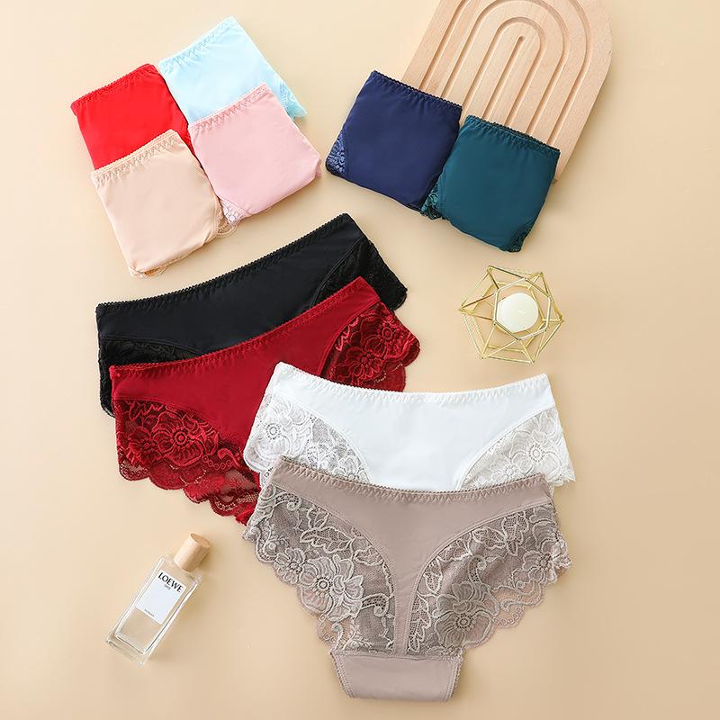 Lady Summer Sexy Lace Hollow Out No Trace Breathable in Low Thong Underwear