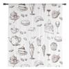 Afternoon Tea Cake Dessert White Sheer Curtain For Living Room Home Kitchen Bedroom Window Decor Chiffon Tulle Voile Curtains