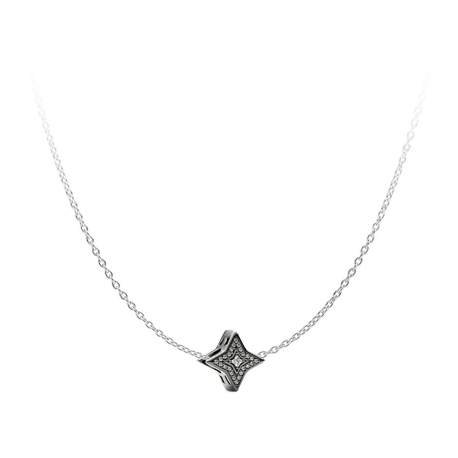 Pandora Star Pendant Fashion Versatile Luxury 925 Silver Necklace Women necklace ZT26012831A Box