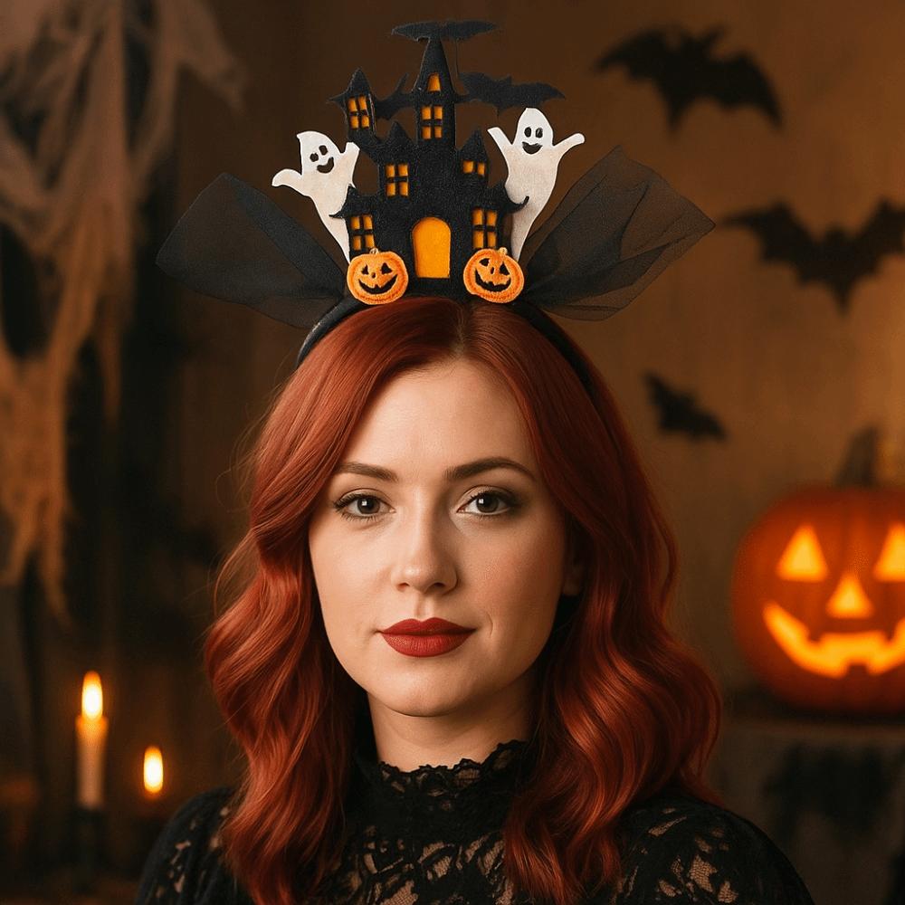 Castle Halloween Hair Hoop White Ghost Ghost Hairband Halloween Headband  Festive Decorations
