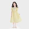 Girls' Puff Sleeve Round Neck Princess Dress
