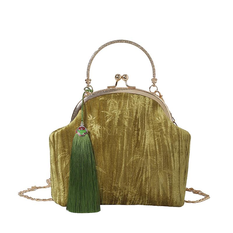 

Ретро сумка через плечо для женщин дизайнерская сумка кисточка цепочка ракушка замок клип женская сумка