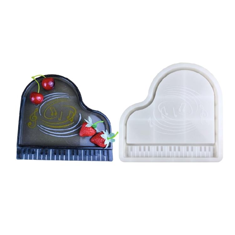 

Versatile Silicone Storage Tray Mold Lovely Piano Shaped Coaster Mould Epoxy Resin Mold for Home Decoration Making 1