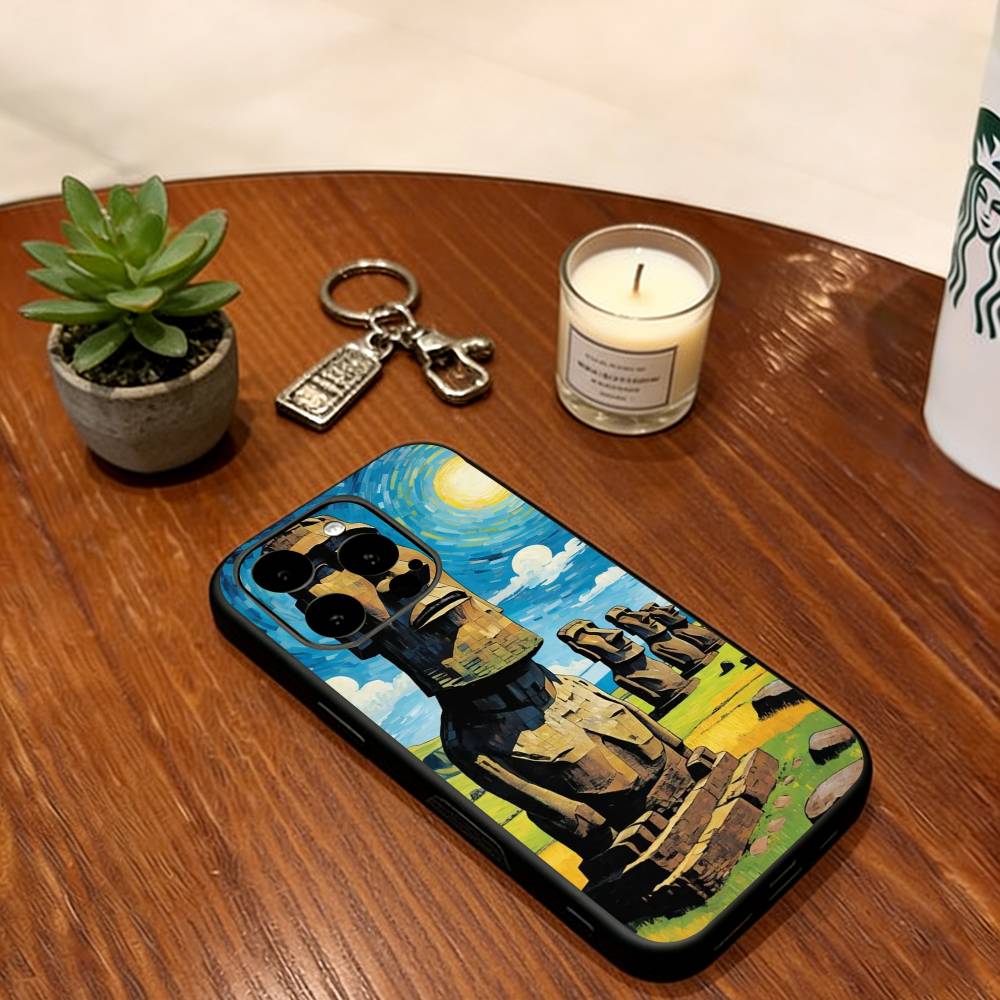 The World of Oil Painting  Phone Case For iPhone 17,16,15,14,13,12,11 Plus,Pro Max,XS,Soft Silicone Black Cover