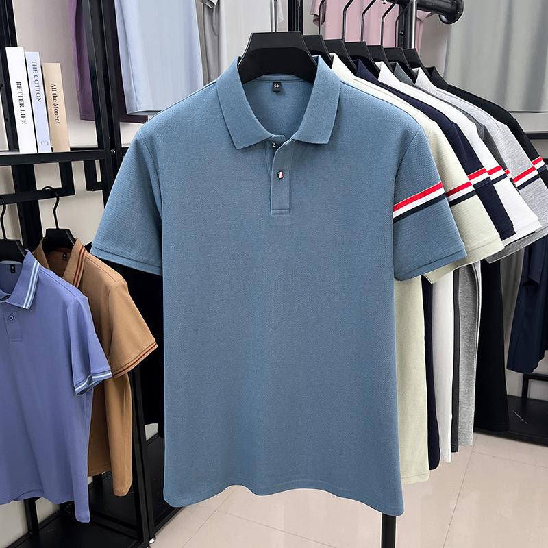 [Hong Kong Goods Withdrawal] Simple And Atmospheric Thin Short-Sleeved Men'S Polo Shirt Business And Leisure Spot