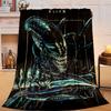 1PC Alien horror Artwork Flannel Blanket Gift, Suitable for Both Men And Women, Soft Ideal for Beds And Sofa, Birthday Or Christmas Gift