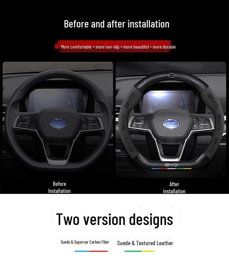 Funda de Volante de Ante para Modelos BYD: Song Pro, Qin, PULS, Tang MAX, Han, Yuan, F3, F6