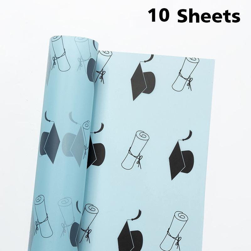 

5/10 шт. рулон с рисунком книги, упаковочная бумага, перламутровая пленка, упаковочная бумага для цветов, упаковочный материал, подарочная бумага для цветов, водонепроницаемая 57x57 см 10pcs