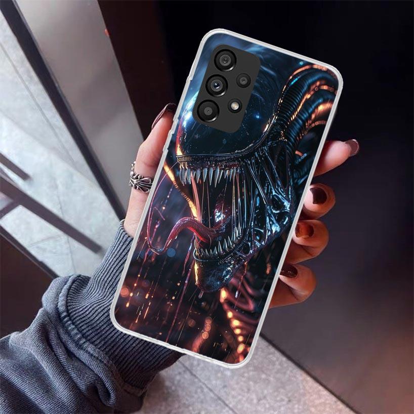 Cool A-Alien X-Xenomorph Phone Case For Samsung Galaxy A52 A51 A50S A32 A22 A12 A02S A72 A71 A31 A70 A30S Note 20 Ultra 10 Plus