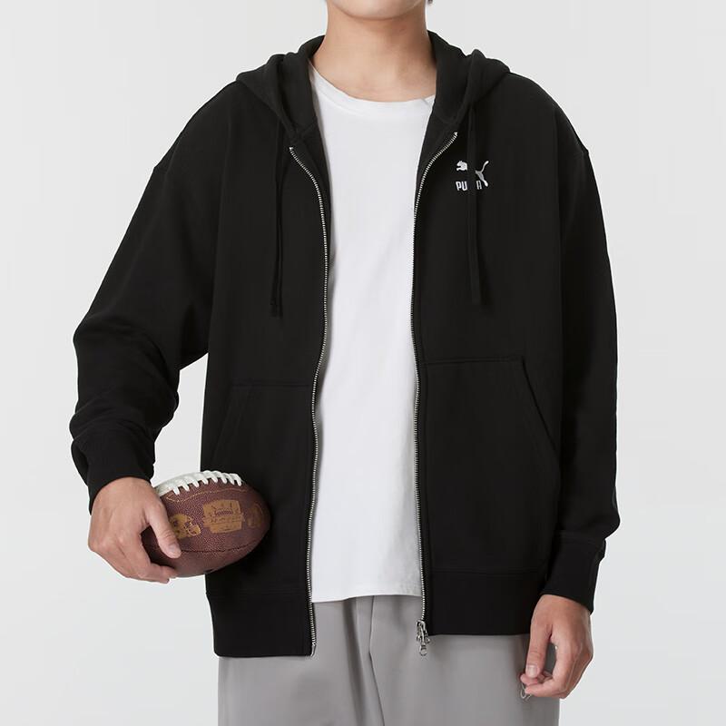 Puma Jachetă Confortabilă Casual Sport cu Fermoar Mânecă Lungă Jachete Unisex Negru 626106-01