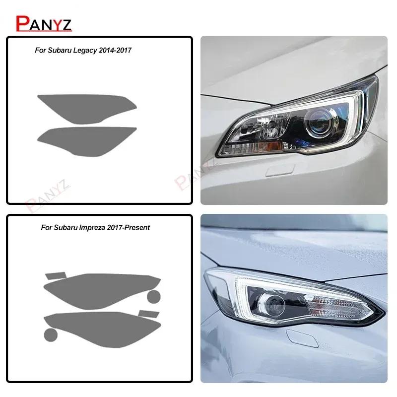 2 Pcs Car Headlight Protective Film Front Smoked Black TPU Sticker For Subaru Forster WRX BRZ Outback Legacy Impreza Accessories