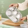 Thermal Lunch Box Stainless Steel Bento Box Student Sealed Portable with Compartment Bento Microwave Heating Food Container