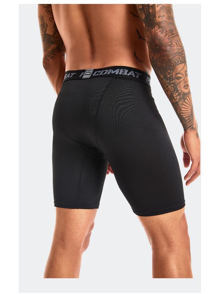 Men's American-Style Quick-Dry Basketball Compression Shorts - High Elasticity for Running, Fitness, and Track & Field Students