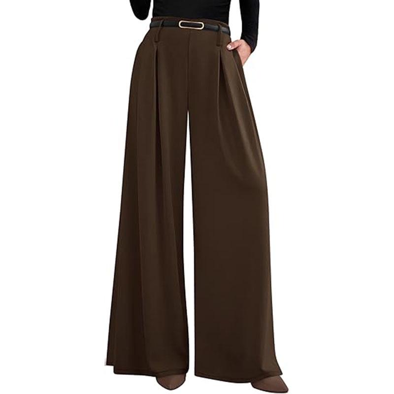 European Casual High-Waisted Wide-Leg Trousers for Women, Slimming and Versatile.