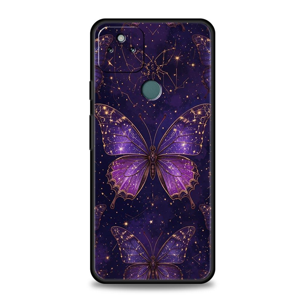 Art Purple Butterfly Phone Case Cover for Google Pixel 10 9 8 7 6 9A 8A 7A 6A Pro Shockproof Soft TPU 10 Pro XL Shell Fundas Bag