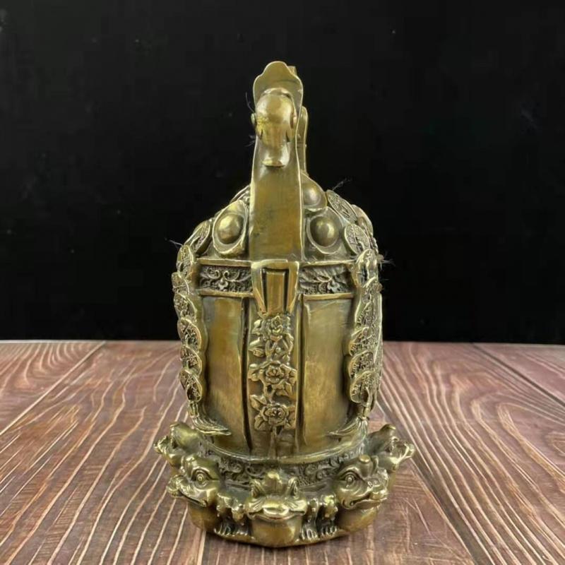 Brass Bucket Of Gold Yuanbao Golden Toad Fortune Gourd Home Store Craft Gift Ornament