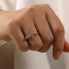 ZAKOL 18k Gold Plated Stainless Steel Open Rings With Clear Rhinestone High Quality Anti-allergic Zircon Gift for Women