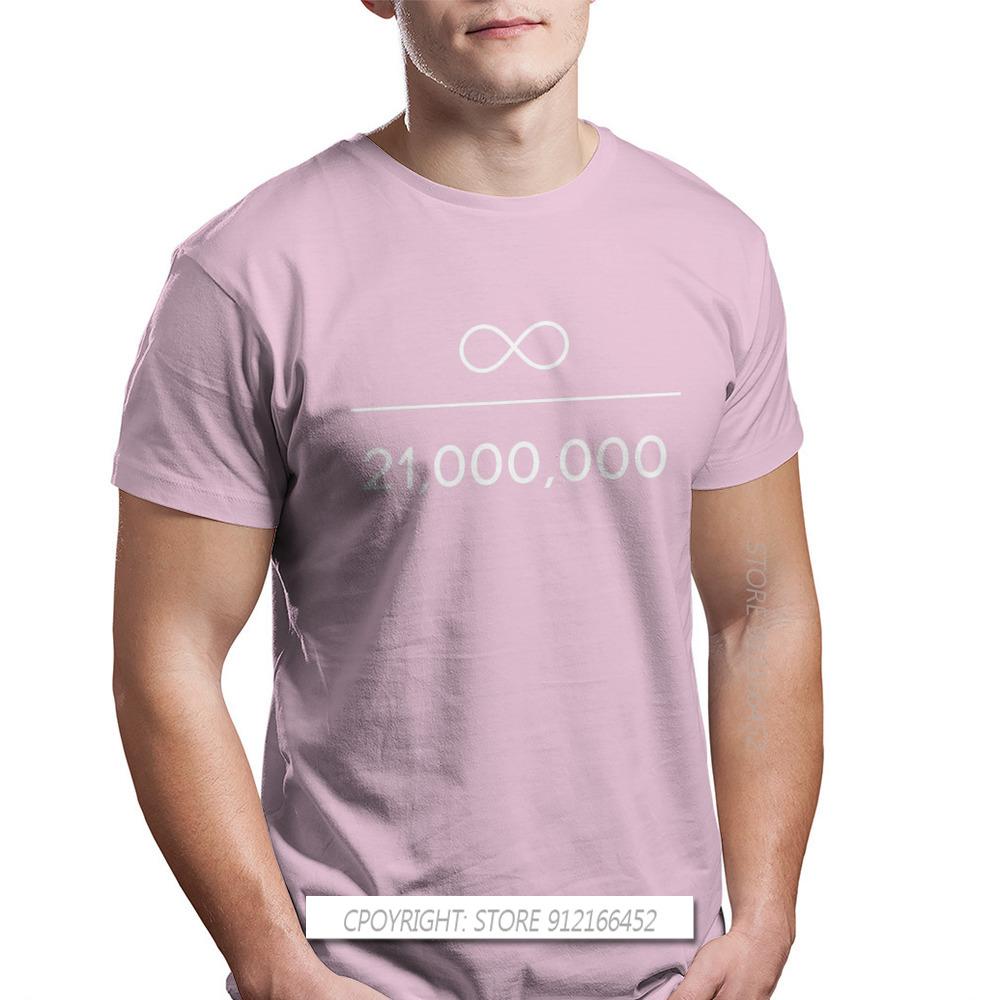 Unendlichkeit Geteilt Durch 21 Millionen T-Shirt Für Männliche Bitcoin Kryptowährungs-Miner Meme Camisetas Fashion T-Shirt Weiche Lockere T-Shirts Mann