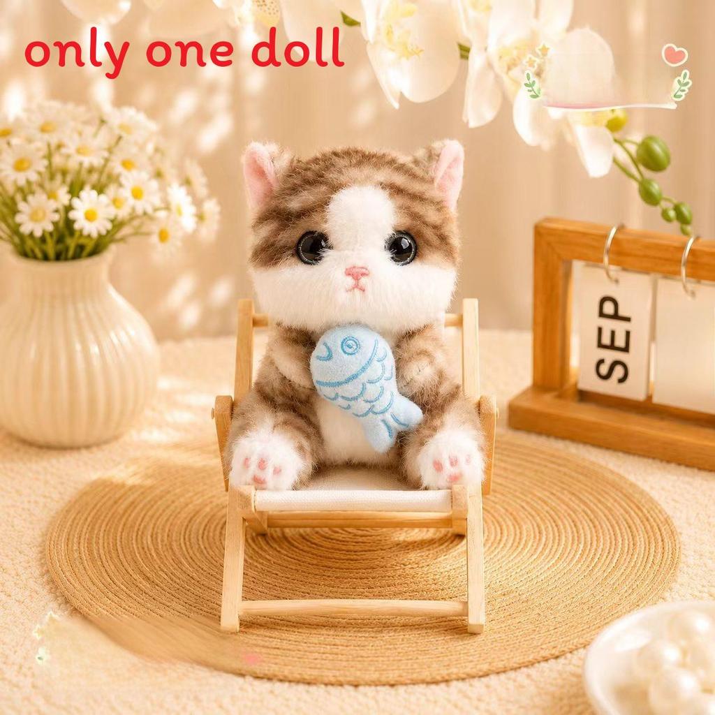 Plush Cat Pendant For Collectors Soft Cotton Toy For Kids And Adults