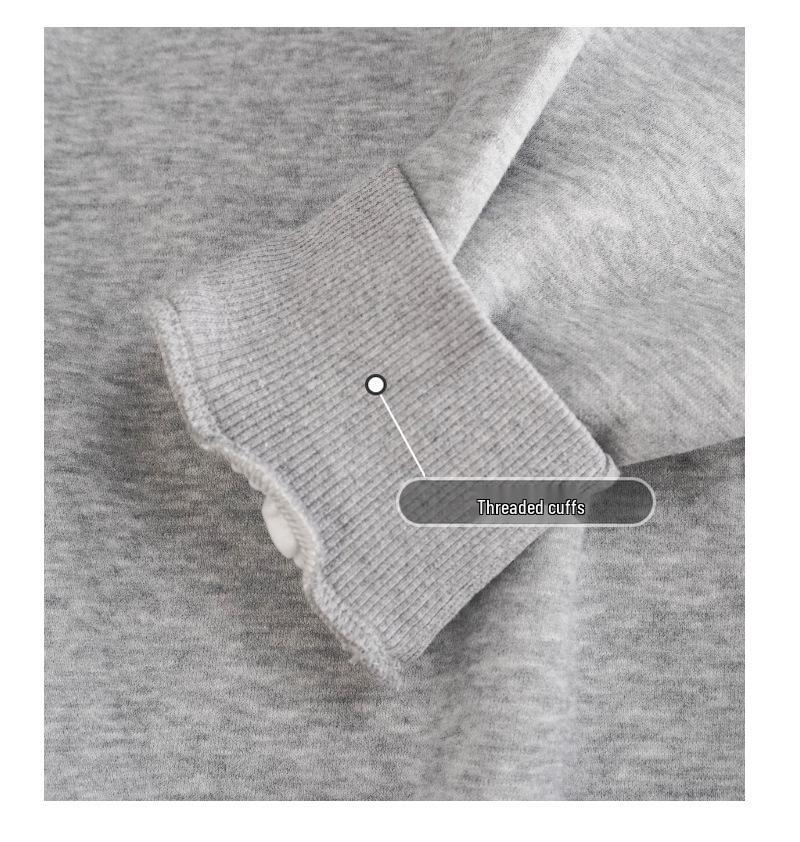 Dámská trendy mikina s přepadlými rameny - 2025 Huamian s kulatým výstřihem, 320g volný střih pulovr módní svrchní oděv