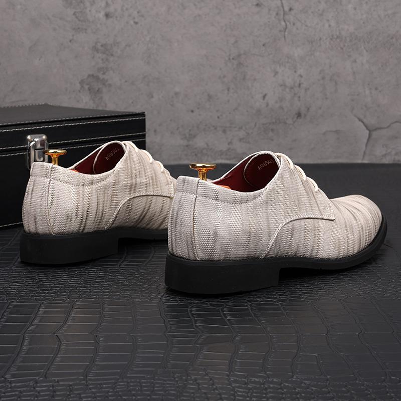 Luxury Designer Gentleman Pointed Toe Lace Up Business Casual Shoes Men Flats Homecoming Wedding Dress Prom Zapatillas Hombre