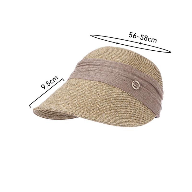 Spring Summer Straw Woven Breathable Sunscreen Fisherman Hat Outdoor Women's Cap