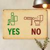 Funny Vintage Toilet Metal Sign, 12x8 Inch.