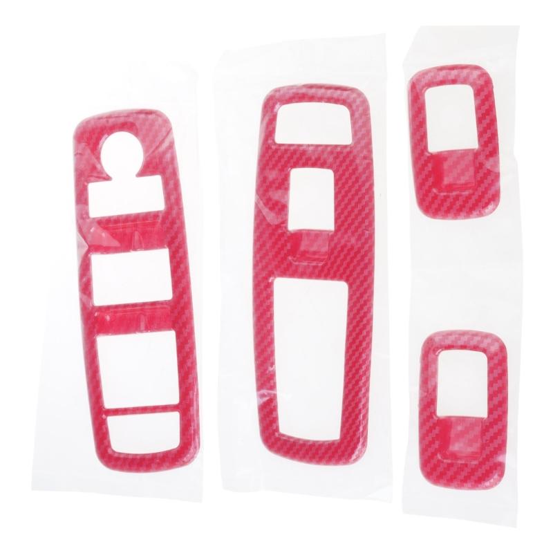 Carbon Fiber Window Lift Trim Switch Panel Cover Trim Automobile Replacement