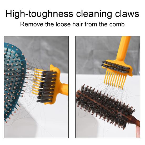 1/2/3/4Pcs Hair Brush Cleaner with Cat Paw Handle Double-sided Airbag Tool Portable Home Massage Comb Cleaning