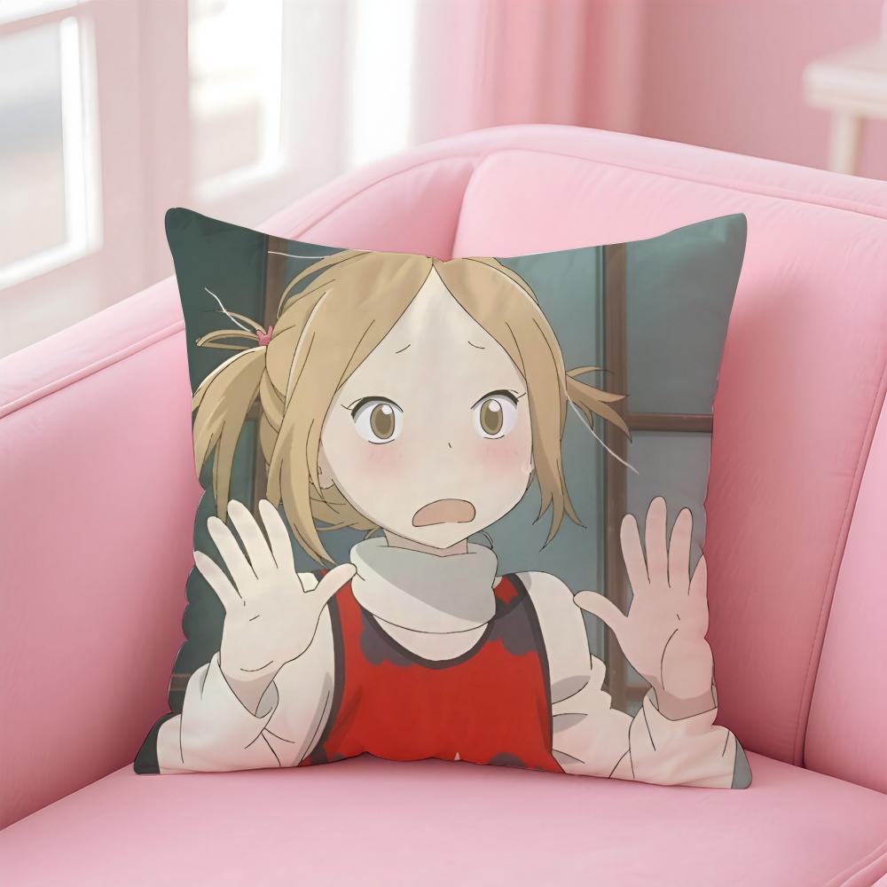 Cute Heartwarming Anime BBunny Drop Cushion Cover Pillowcase Short Plush Invisible zipper Room Sofa Cushion Cover