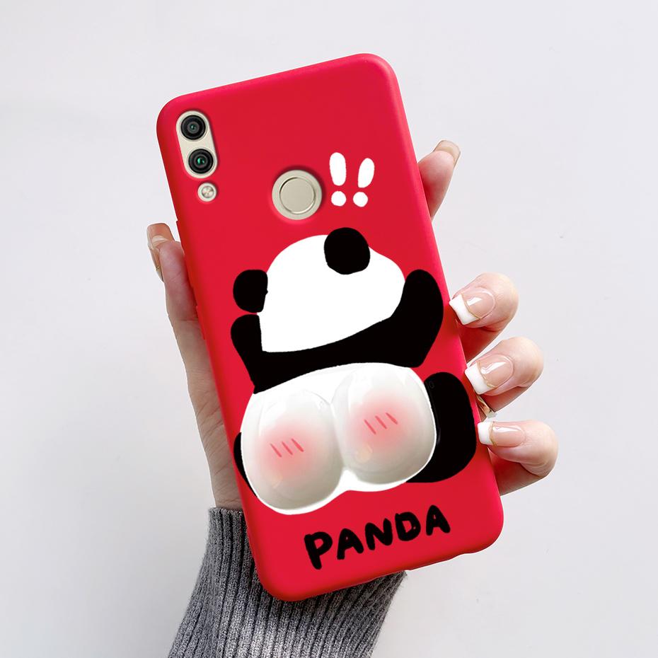 For Huawei Honor 8X Case Honor 8A 8C 8S Cover Cute Rabbit Panda Painted Soft TPU Phone Case For Honor 8A 8C 8S 8X Honor8X Fundas