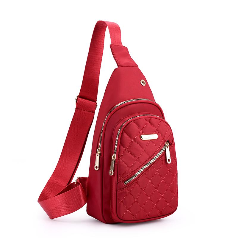 

Новая женская нагрудная сумка, повседневная модная, полностью нейлоновая ткань, легкая сумка через плечо, женский рюкзак, маленький на одно плечо, нагрудная сумка