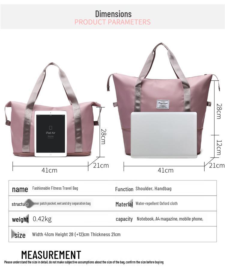 Large Capacity Yoga & Fitness Sports Bag with Dry/Wet Separation & Customizable Logo