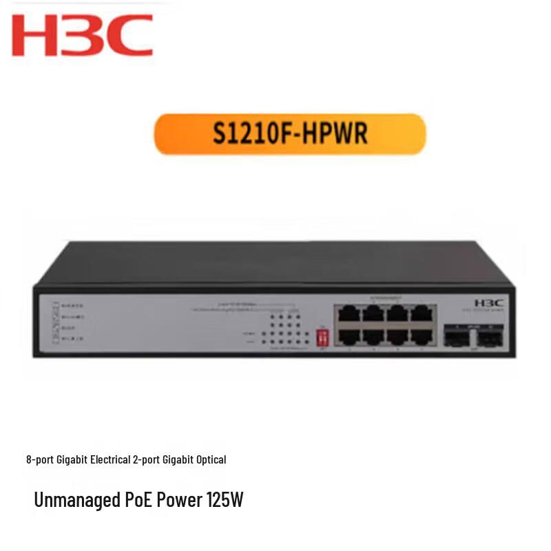 

H3C S1210F-HPWR 10-Port Gigabit PoE Switch