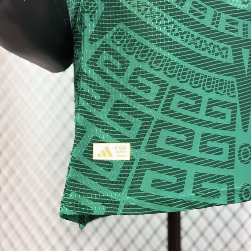 Mexico 2026 World Cup Soccer Jersey Home & Away Set – Retro 1998 Green & White Gray Geometric