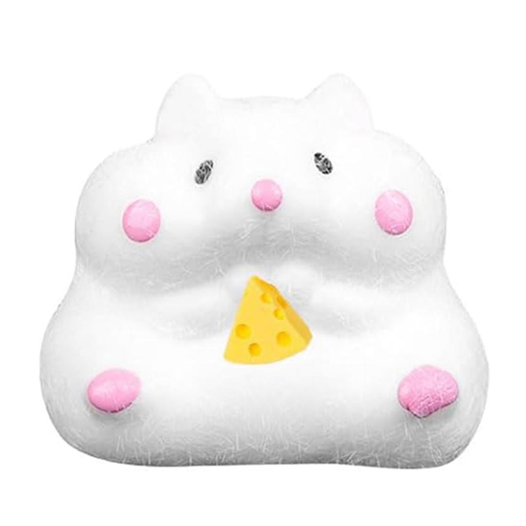 Cute Hamster Squshie Toy Hand-made Stress Relief Squeeze Toy For Home Decoration