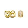 Double Heart Diamond-Studded Gold Teeth Hip-Hop Braces Versatile Halloween Personalized Teeth Accessories