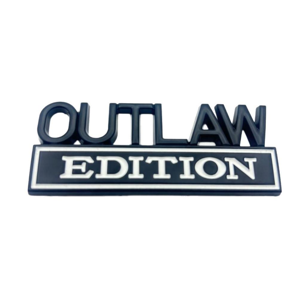 Metalowy Znak Samochodowy i Naklejka na Błotnik Edycja OUTLAW