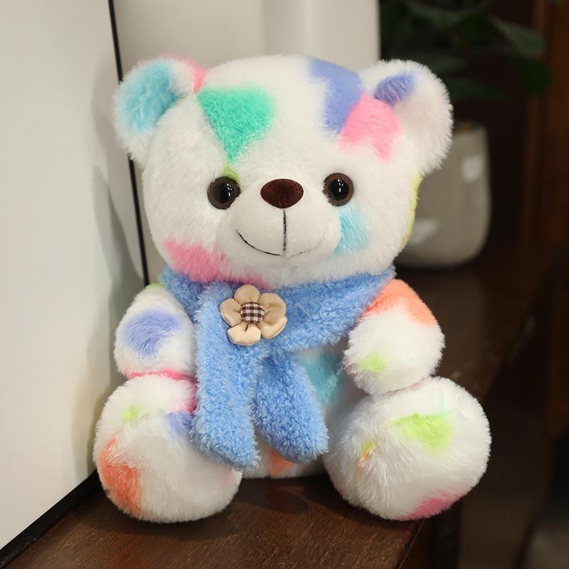 Plush Bear Doll Toy Fashion Scarf Teddy Bear Doll Childrens Doll Style Gift