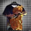 Summer new men's T-shirt anime pattern 3D printing short-sleeved summer fashion trend T-shirt tops for men
