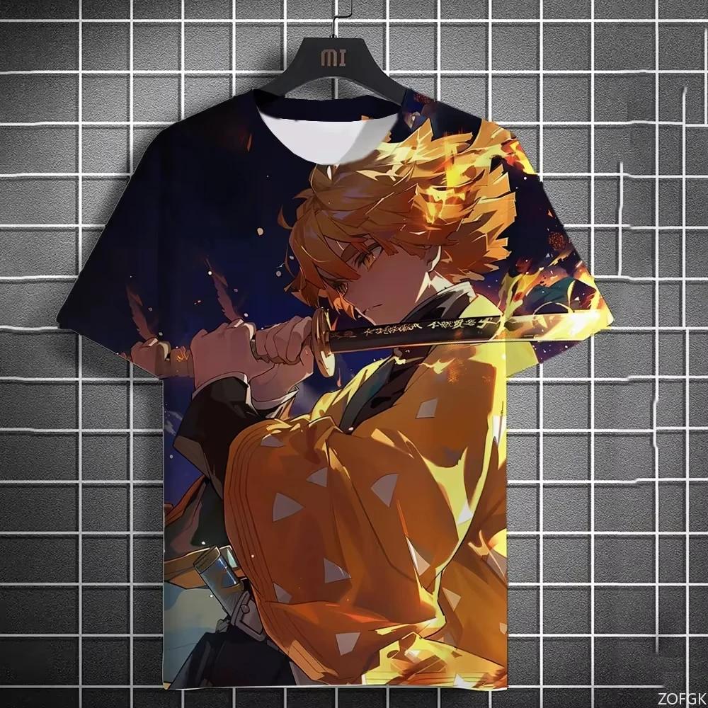 Summer new men's T-shirt anime pattern 3D printing short-sleeved summer fashion trend T-shirt tops for men