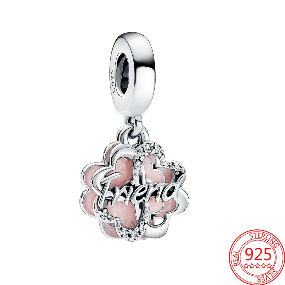 S925 Silver Heart Charm Jewelry Gift for Daughter Mom Wife Sister Romantic Love You Family Necklace Bracelet