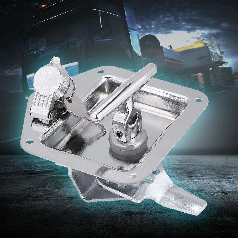 Stainless Steel Folding T Shape Handle Lock Tool Box Keys Kit for Truck Trailer