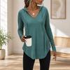 Women's Hooded T-Shirt Long Sleeve Pullover for Fall Casual Wear