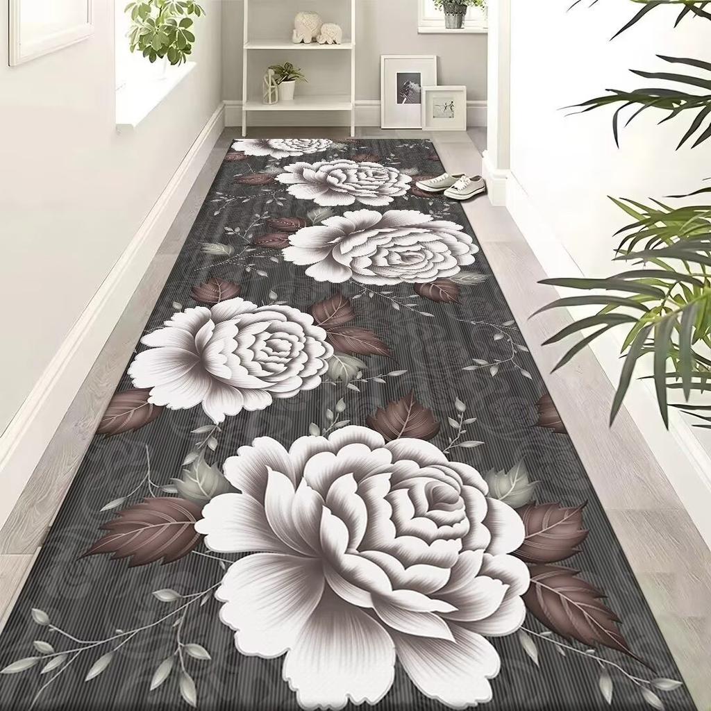 Covor modern 3D cu Flori pentru hol Covor lung de lux pentru hol Covoraș Decor Acasă pentru Scări Coridor Alee Scări