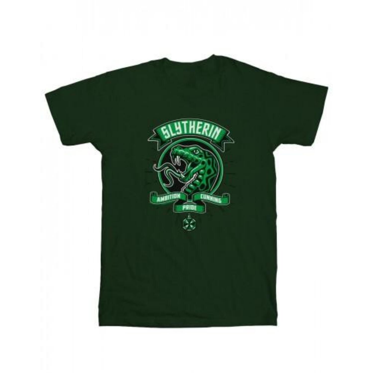 HARRY POTTER Mens Slytherin Toon Crest T-Shirt S