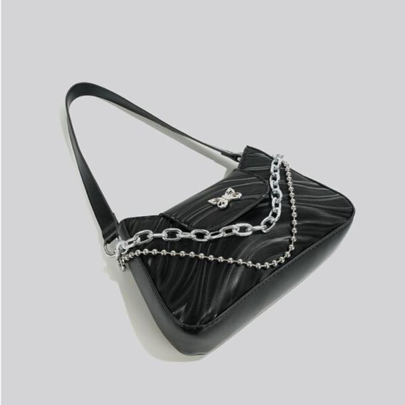 Women's Bags Fashion Shoulder Bags Retro Bow Chain Bag Axillary Bags Leisure Korean Style Trend Handheld Bags Small Square Bags