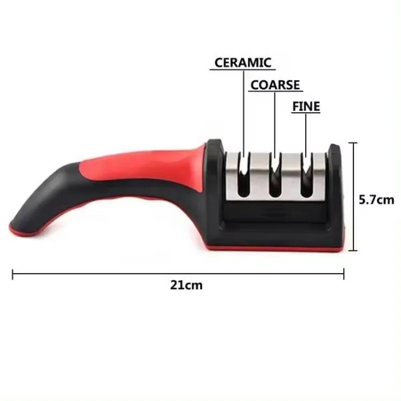 3/4-Stage Type Knife Sharpener Multifunction Kitchen Professional Knife Sharpening Tool Quick Sharpener Diamond Coated Blades